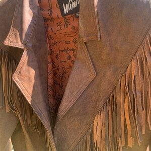 Winona Suede Fringe Jacket - Brown